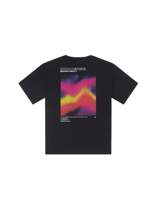 Футболка soundwaves t-shirt 'black' Converse — изображение 2 из 2, черный