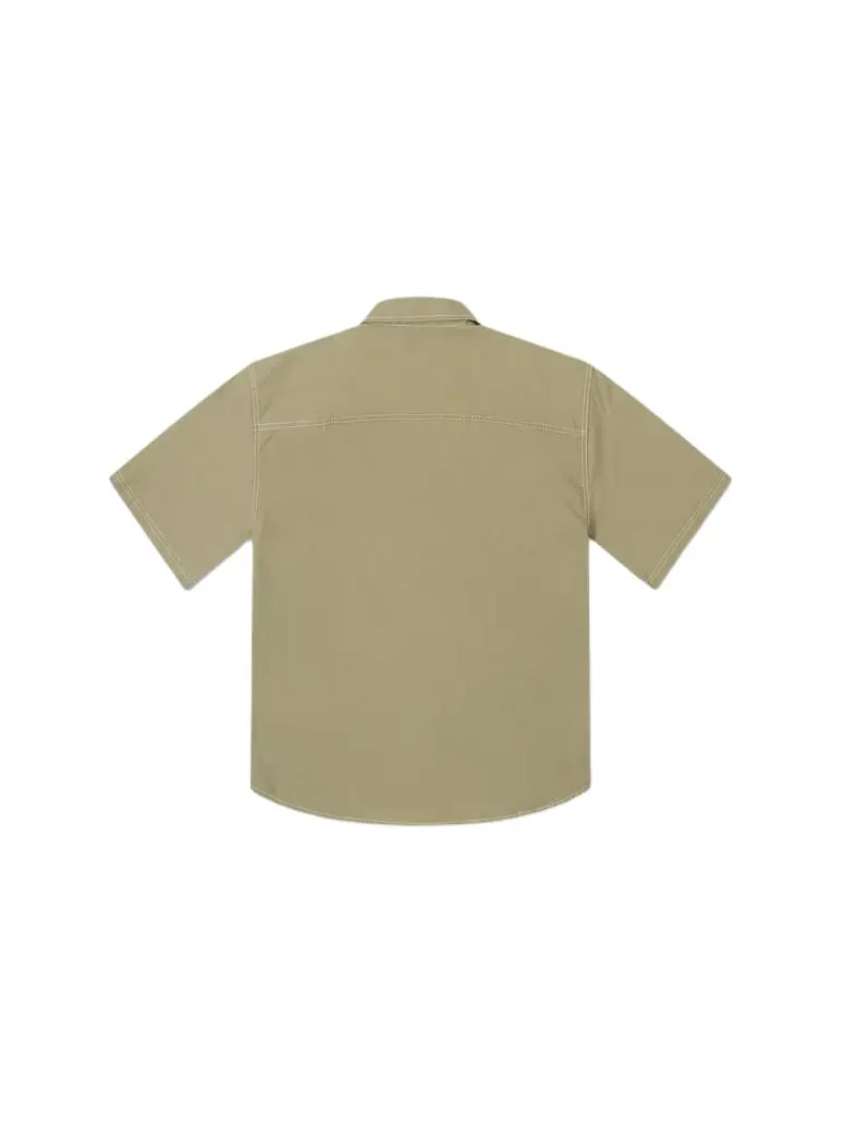 Рубашка Converse Wordmark Utility Shirt 'Mossy Sloth' — изображение 2 из 2, оливковый зеленый