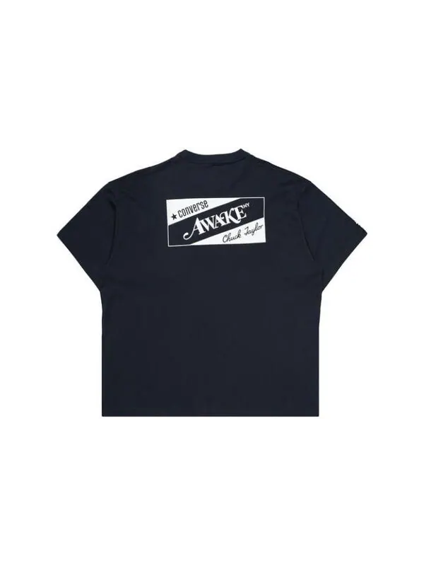 Футболка x awake ny short-sleeve tee 'black' Converse — изображение 2 из 2, черный