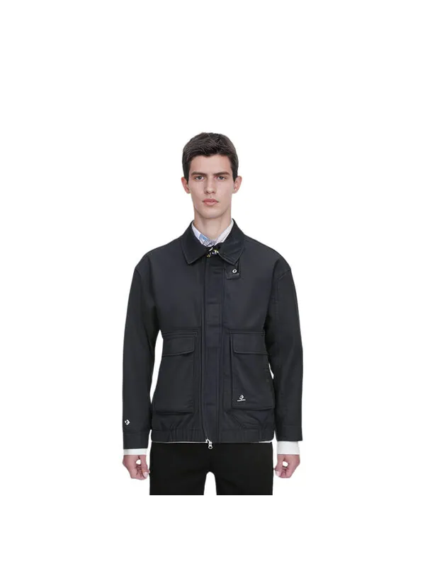 Куртка transitional jacket 'black' Converse — изображение 3 из 4, черный