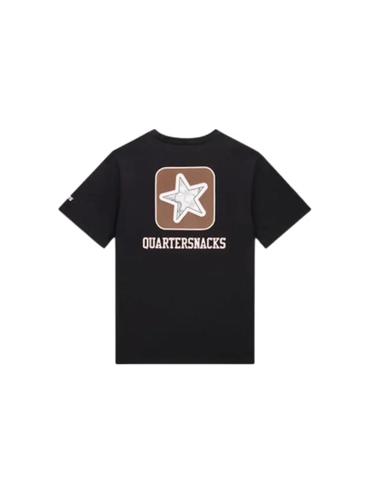 Футболка Converse CONS x Quartersnacks T-Shirt 'Black' — изображение 2 из 3, черный