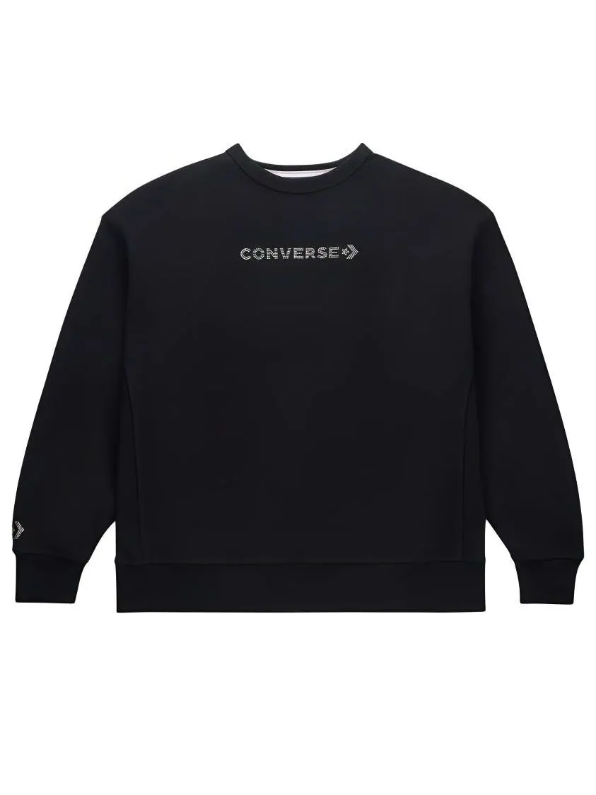 Свитер Converse Gold Standard Crew Neck Sweatshirt with Swarovski Crystals 'Black'