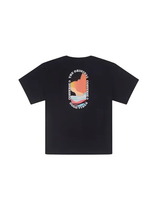 Футболка sunset t-shirt 'black' Converse — изображение 2 из 2, черный