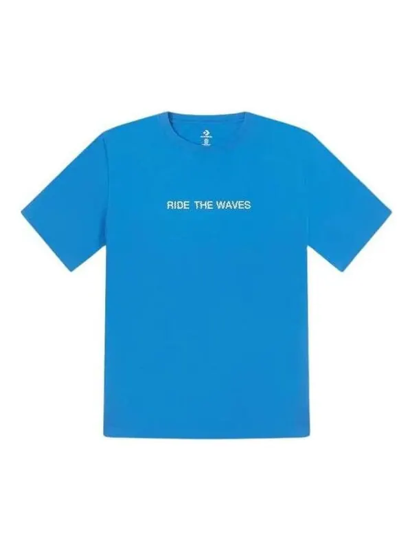 Футболка summer verbiage t-shirt 'blue' Converse — изображение 1 из 2, синий