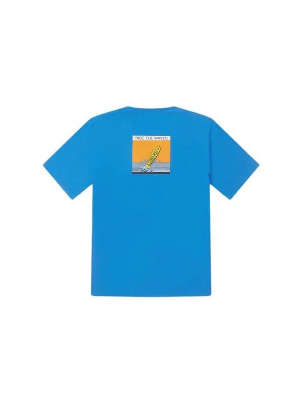 Футболка summer verbiage t-shirt 'blue' Converse — изображение 2 из 2, синий