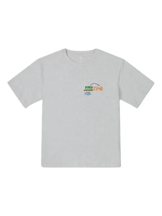 Футболка Converse Summer Fishing T-Shirt 'Grey' — изображение 1 из 4, серый