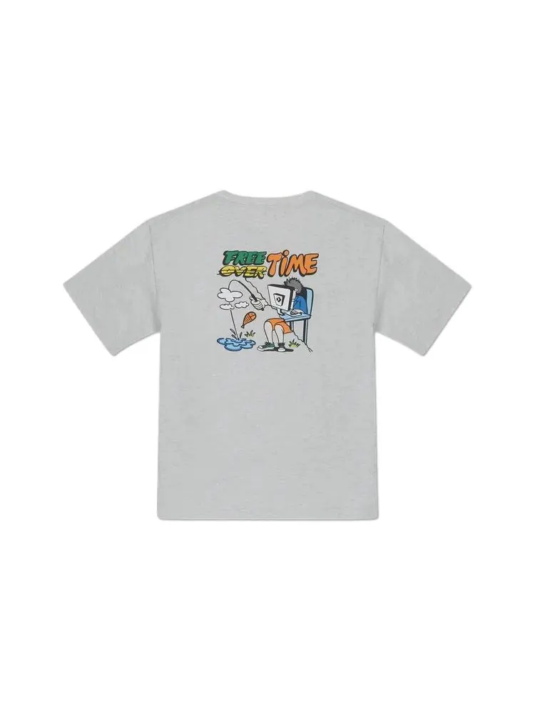 Футболка Converse Summer Fishing T-Shirt 'Grey' — изображение 2 из 4, серый