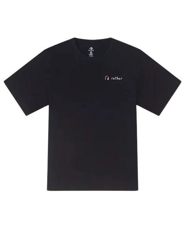 Футболка summer verbiage t-shirt 'black' Converse — изображение 1 из 2, черный