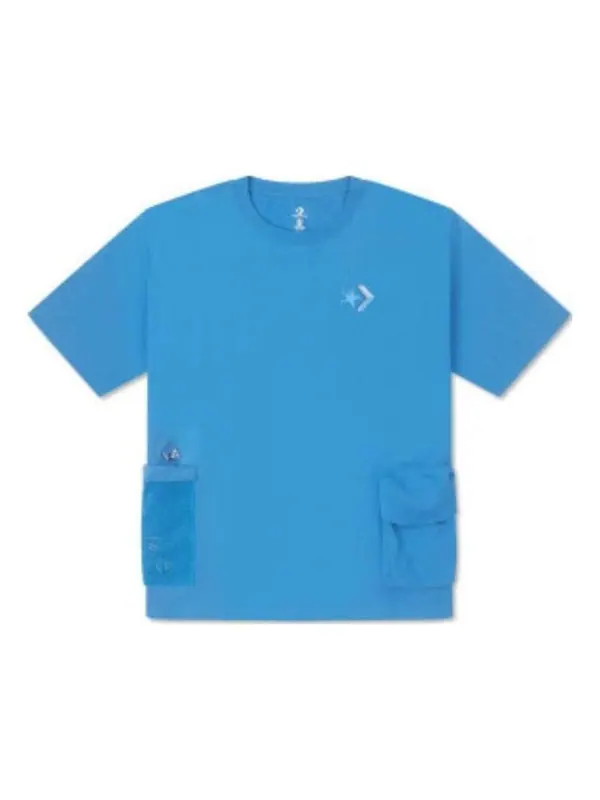 Футболка summer drink pocket t-shirt 'blue' Converse — изображение 1 из 3, синий