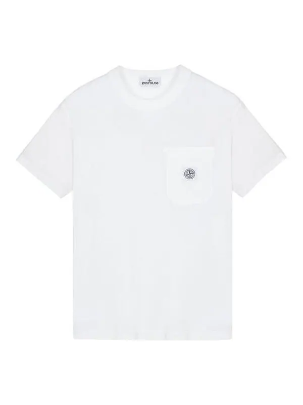 Футболка basic patch pocket t-shirt 'white' Stone Island — изображение 1 из 2, белый