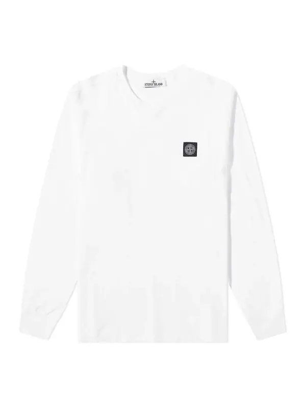 Футболка long-sleeve t-shirt 'white' Stone Island — изображение 1 из 3, белый