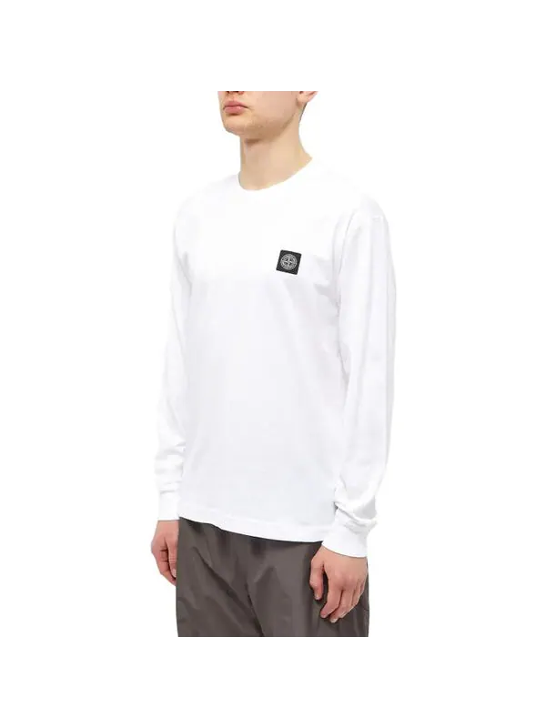 Футболка long-sleeve t-shirt 'white' Stone Island — изображение 3 из 3, белый