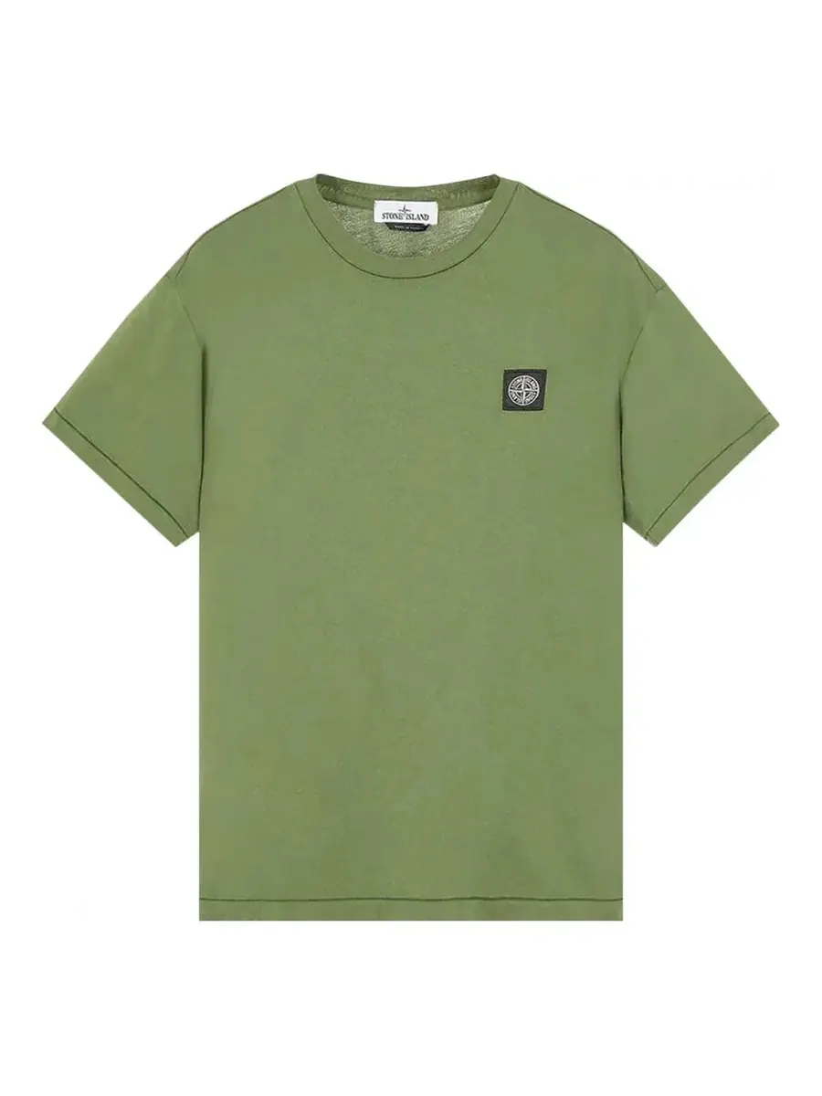 Футболка STONE ISLAND Logo Patch T-shirt 'Sage' — изображение 1 из 2, зеленый