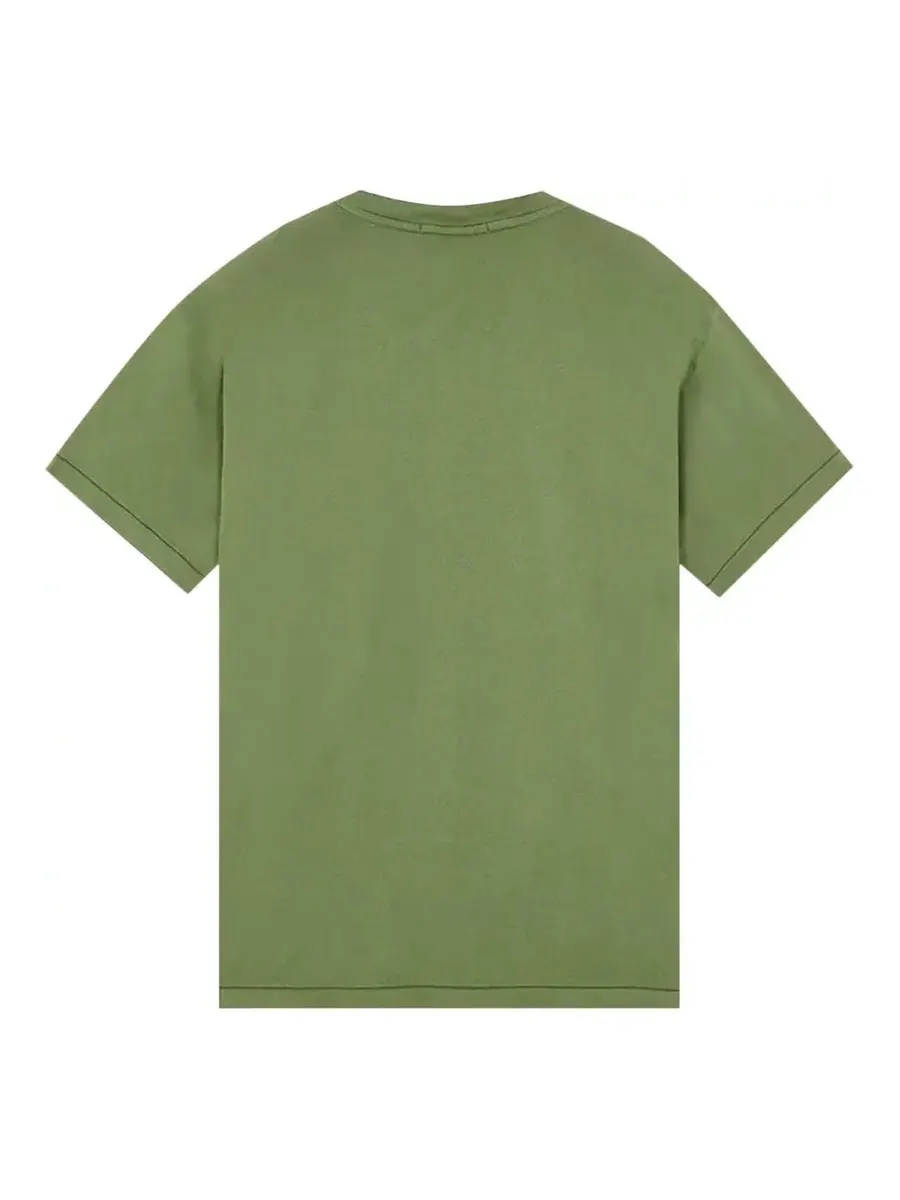 Футболка STONE ISLAND Logo Patch T-shirt 'Sage' — изображение 2 из 2, зеленый