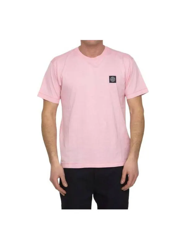Футболка patch t-shirt 'pink' Stone Island — изображение 1 из 3, розовый