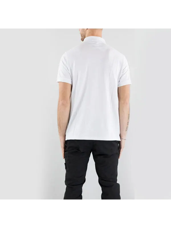 Рубашка поло compass-patch short-sleeved polo shirt 'white' Stone Island — изображение 3 из 3, белый