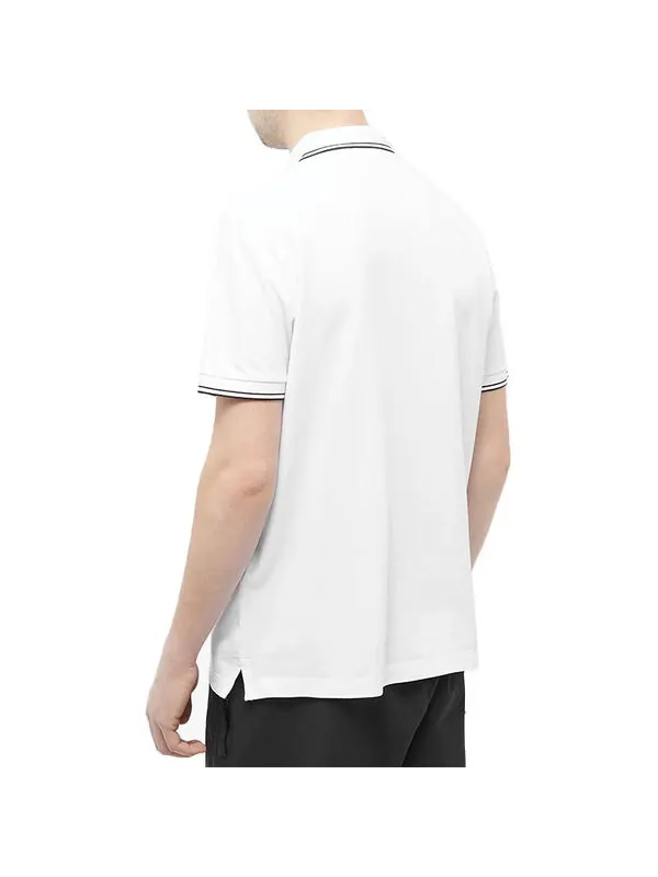 Футболка patch polo shirt 'white' Stone Island — изображение 2 из 3, белый