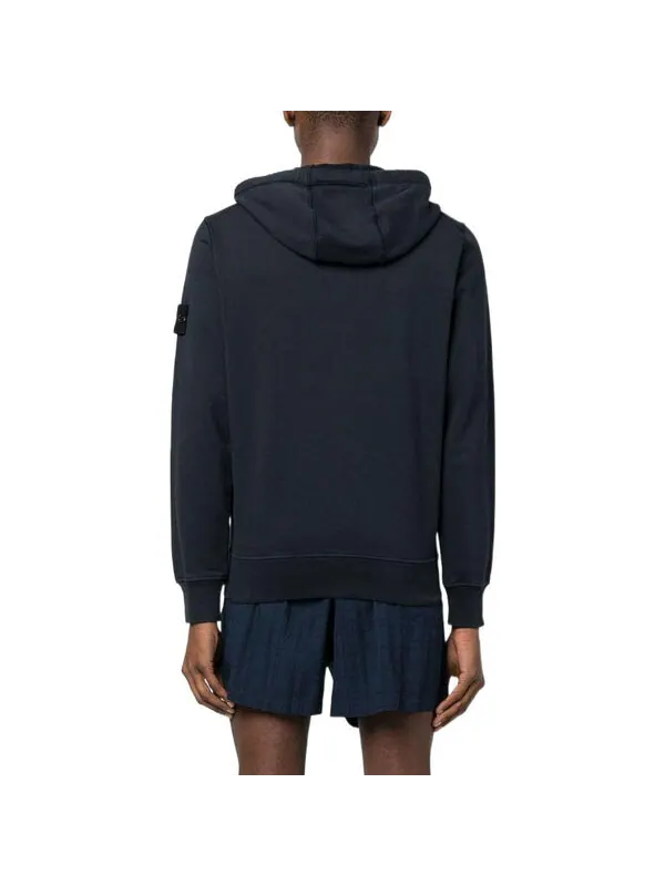 Толстовка full zip jacket 'navy blue' Stone Island — изображение 3 из 4, темно-синий