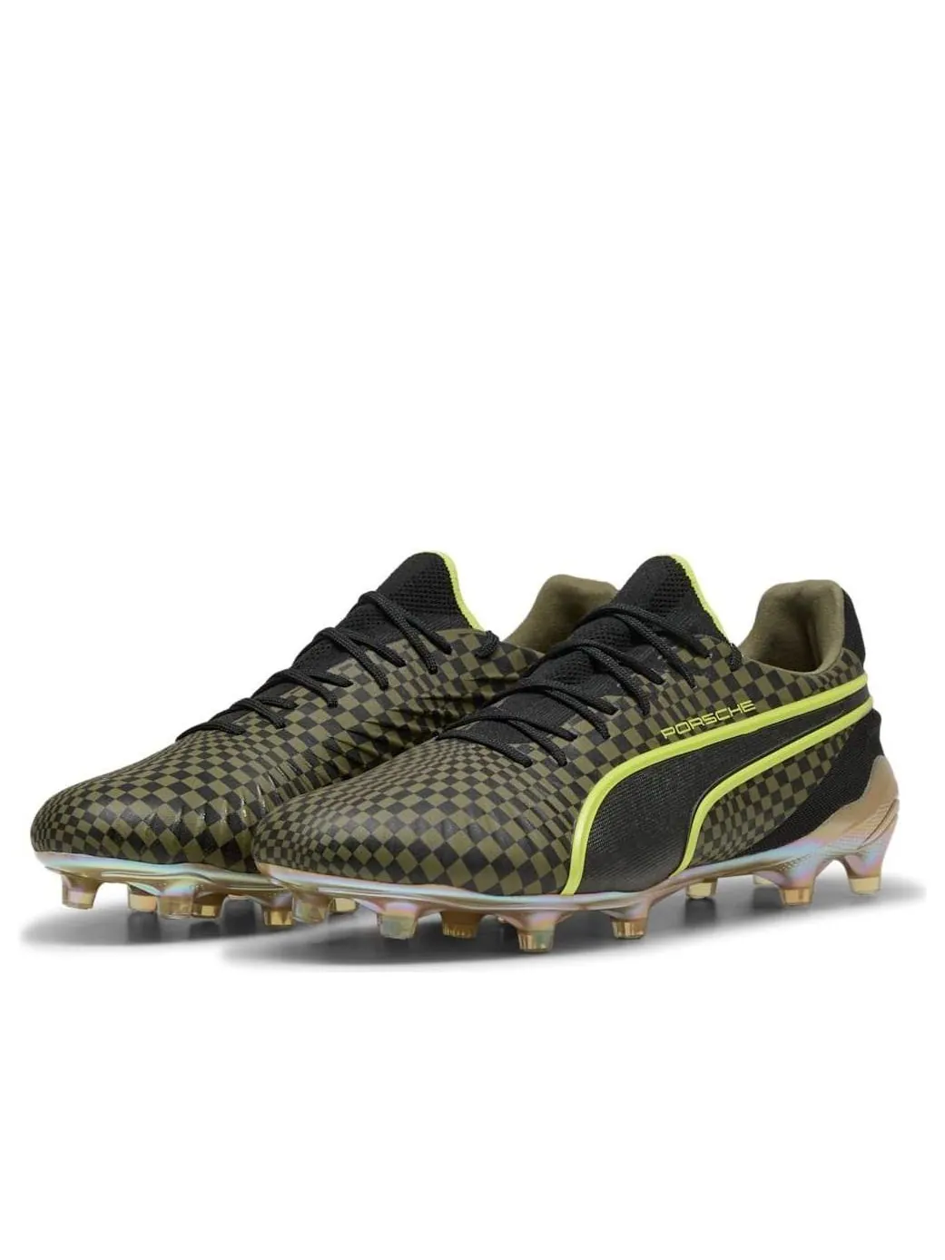 Кроссовки Puma King x Porsche Ultimate FG/AG LE 'Olive Drab' — изображение 2 из 6, оливковый зеленый