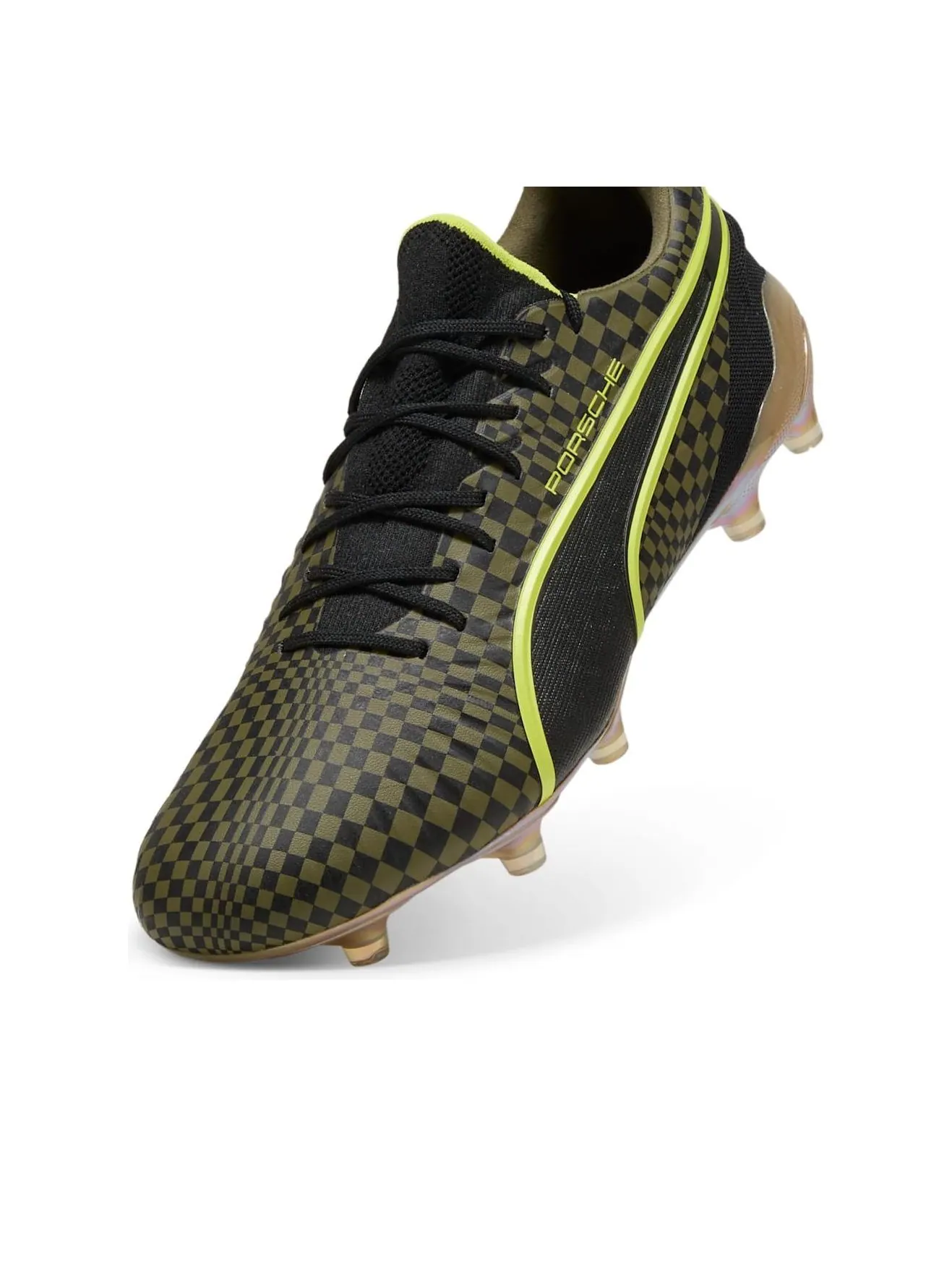 Кроссовки Puma King x Porsche Ultimate FG/AG LE 'Olive Drab' — изображение 5 из 6, оливковый зеленый