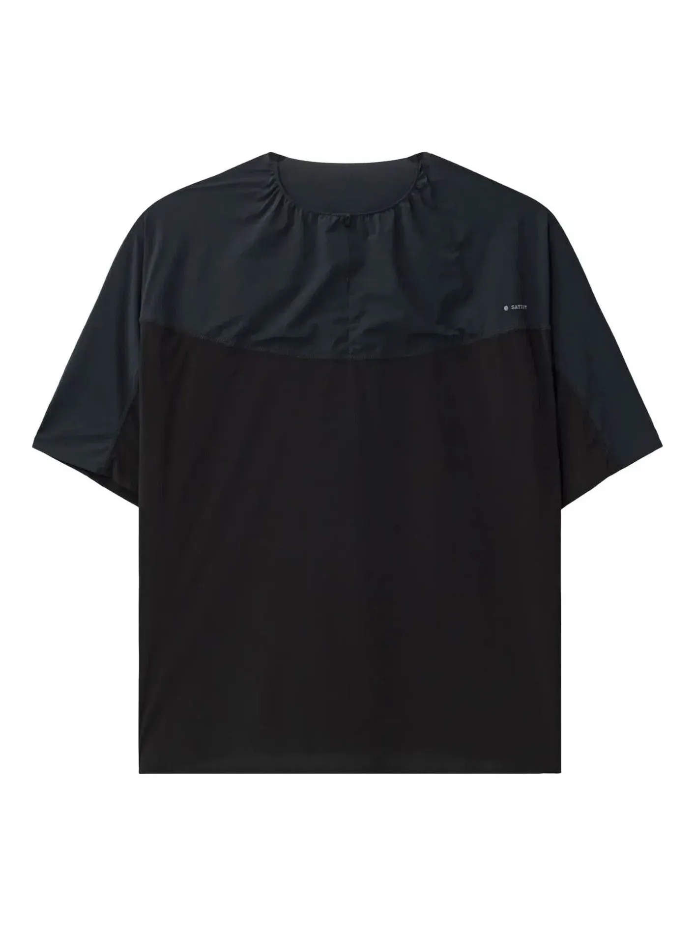 Мужская футболка с полузамком Satisfy Justice Trail Half-Zip T-Shirts — изображение 2 из 2, черный
