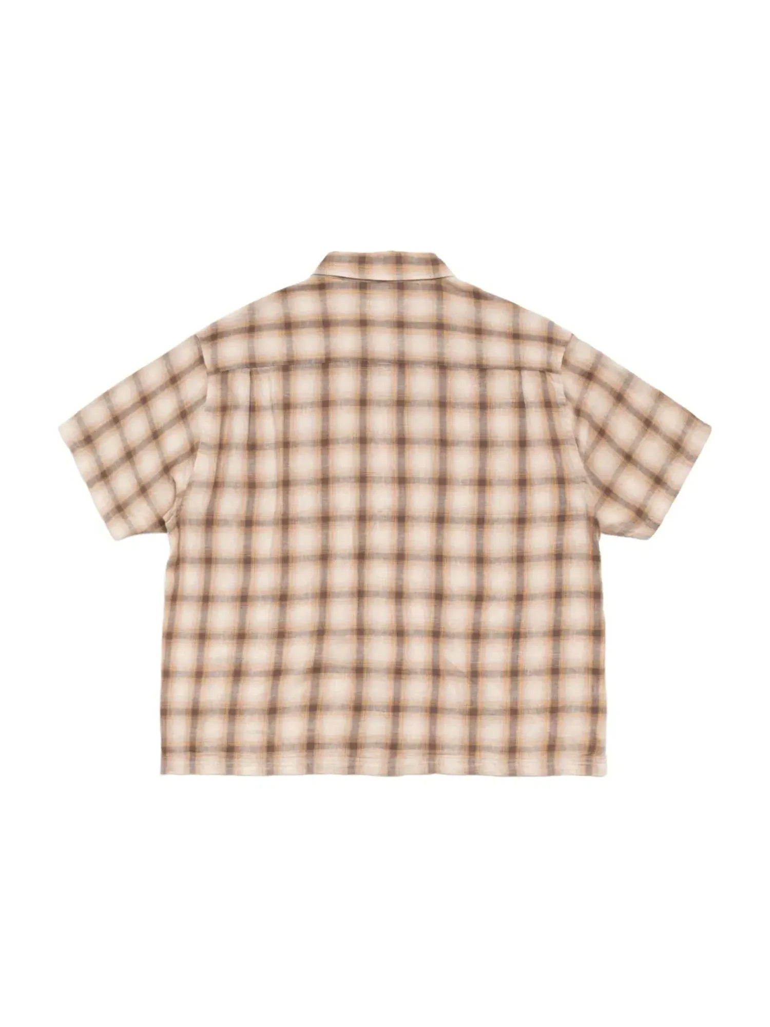 Рубашка в клетку Stussy Liam SS — изображение 2 из 2, коричневый