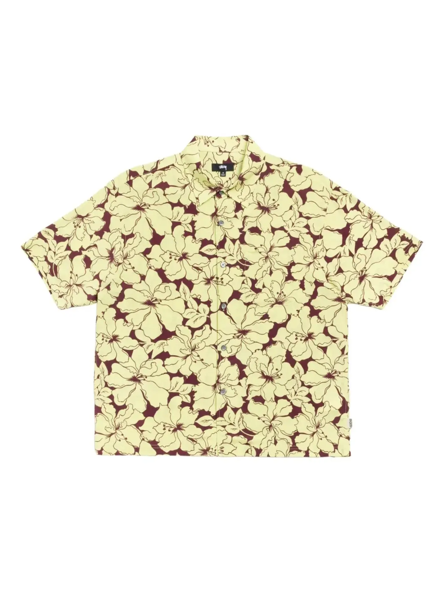 Гавайская рубашка Stussy с цветочным принтом — изображение 1 из 2, желтый