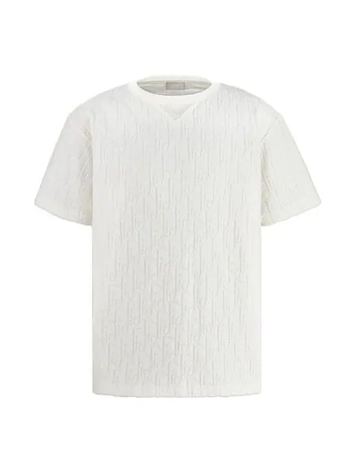 Футболка ss21 oblique print cotton terry loose for men purple Dior