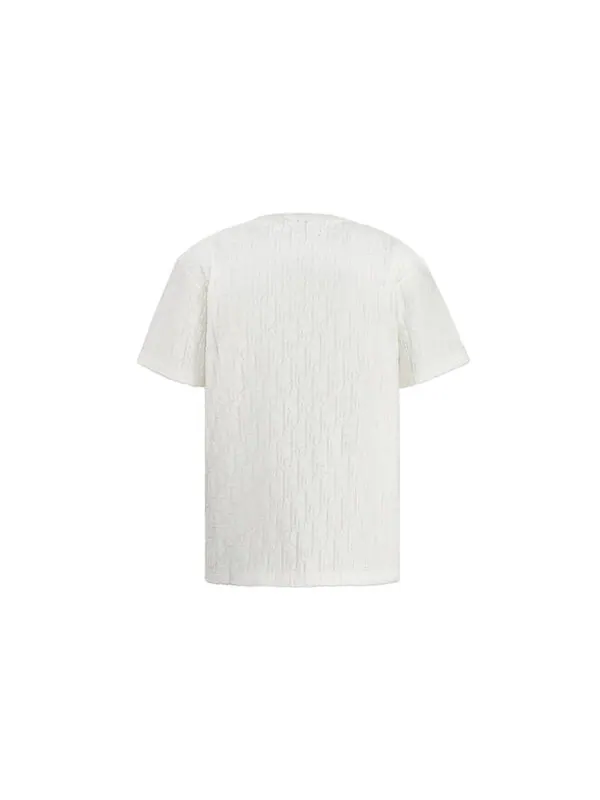 Футболка ss21 oblique print cotton terry loose for men purple Dior — изображение 2 из 4, белый