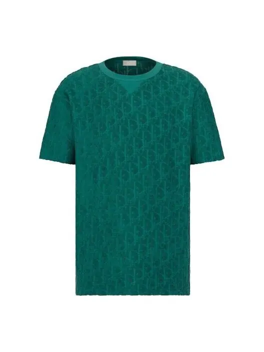 Футболка men's ss21 oblique printing cotton round neck short sleeve green Dior