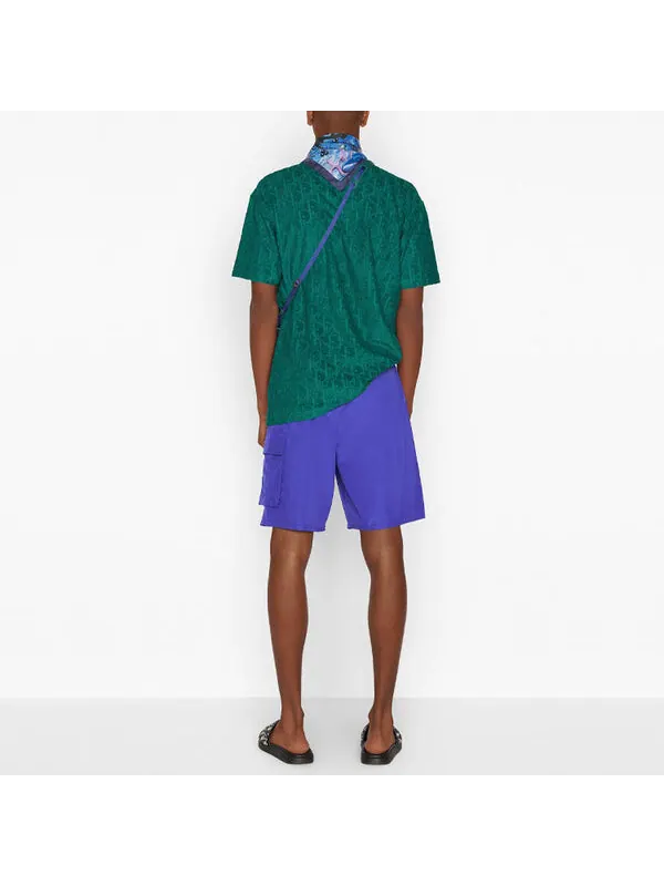 Футболка men's ss21 oblique printing cotton round neck short sleeve green Dior — изображение 4 из 4, зеленый