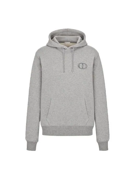 Толстовка DIOR SS21 Embroidered Logo Pattern Gray