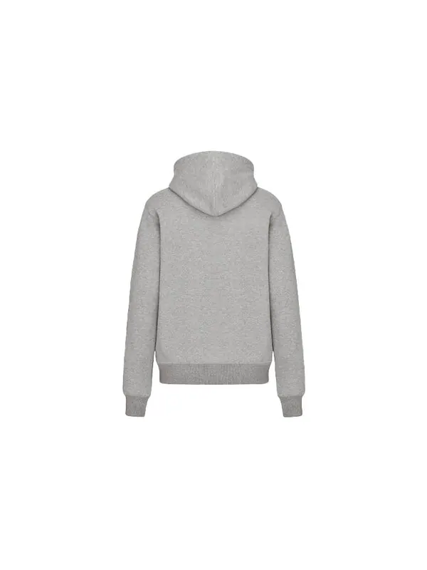 Толстовка DIOR SS21 Embroidered Logo Pattern Gray — изображение 2 из 2, серый