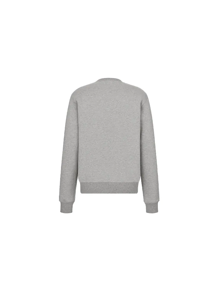 Худи Men's DIOR SS21 Logo Pattern Embroidered Round Neck Long Sleeves Gray — изображение 2 из 2, серый