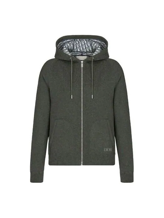 Толстовка men's ss22 cashmere blend knit material hooded sports olive Dior