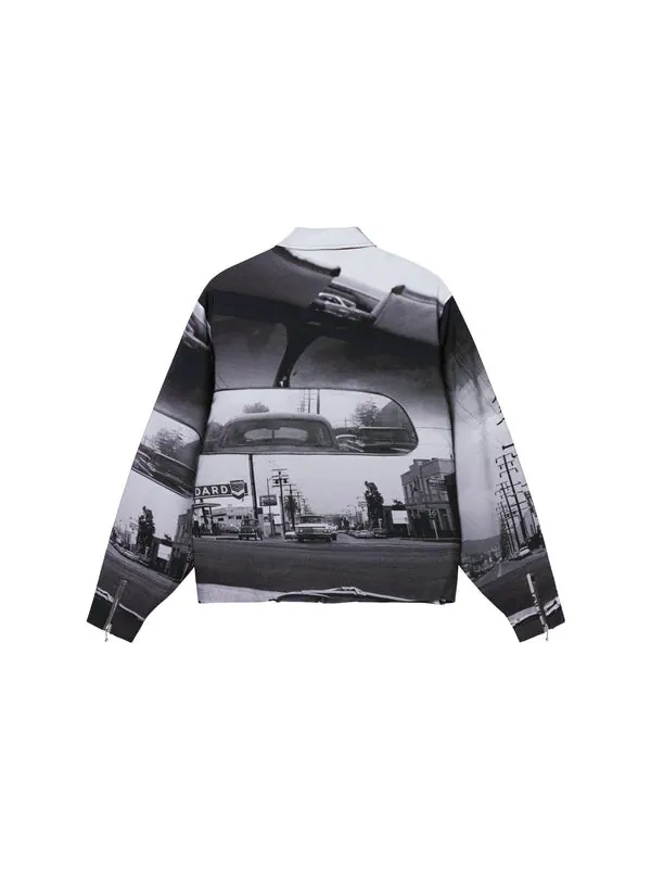 Куртка hopper jacket 'black' Stussy — изображение 2 из 4, черный/серый
