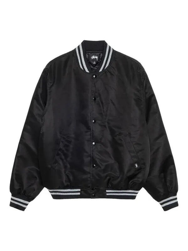 Куртка sequins satin jacket 'black' Stussy — изображение 1 из 4, черный