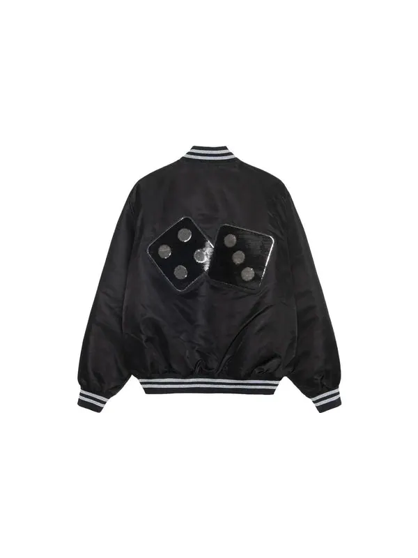 Куртка sequins satin jacket 'black' Stussy — изображение 2 из 4, черный