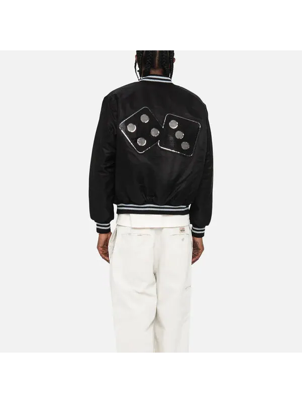 Куртка sequins satin jacket 'black' Stussy — изображение 4 из 4, черный