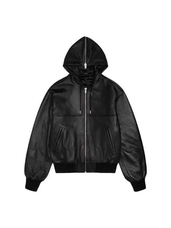 Куртка ss link leather bomber 'black' Stussy — изображение 1 из 4, черный