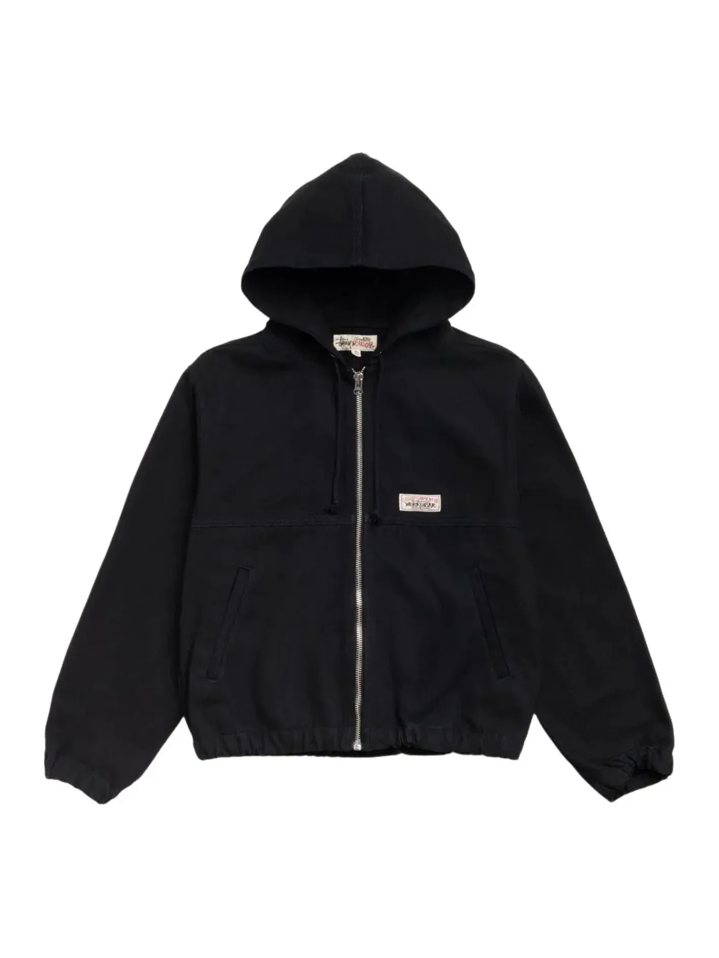 Рабочая куртка Stussy без подкладки из канваса — изображение 1 из 2, черный