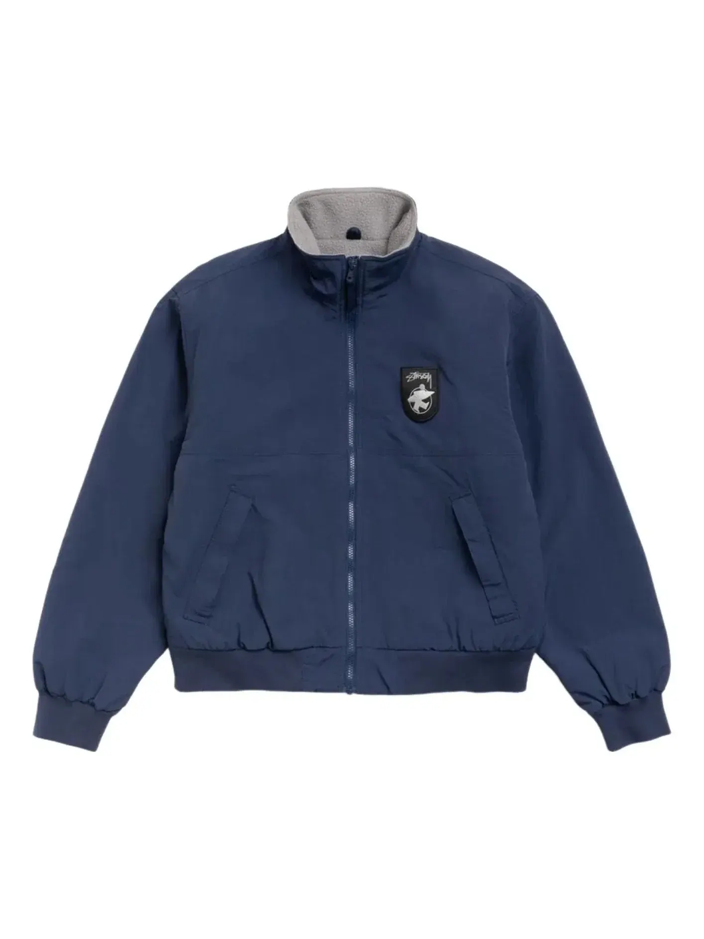 Куртка Stussy из флиса на подкладке — изображение 1 из 2, темно-синий
