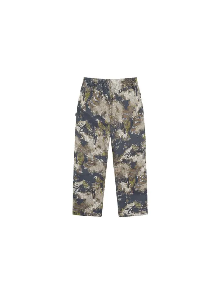 Спортивные брюки Stussy Veil Camo Beach Pant 'Terranea' — изображение 2 из 5, оливковый зеленый