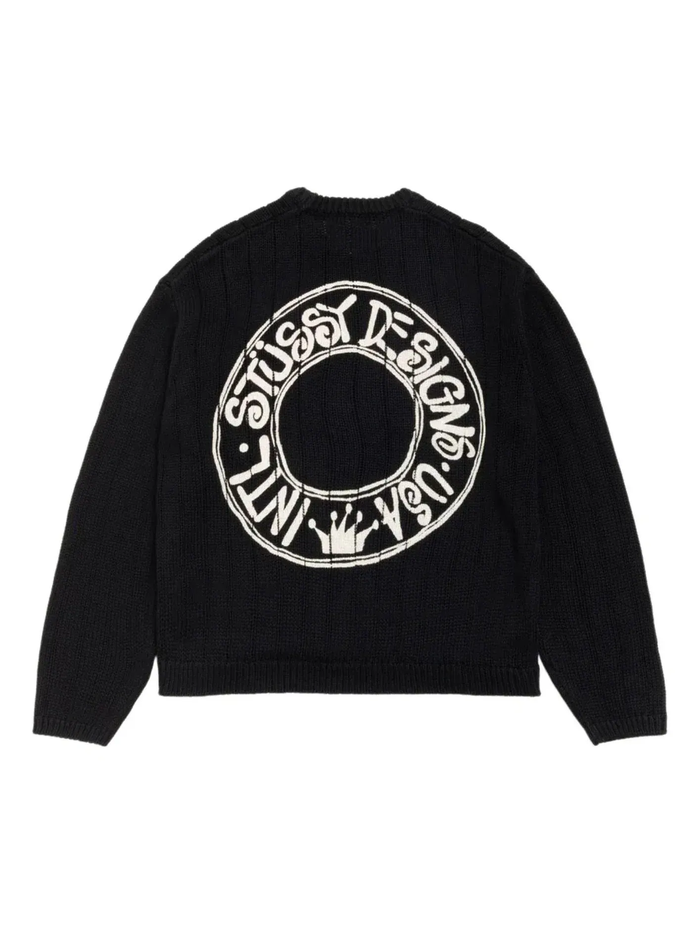 Свитер Stussy Buana с логотипом — изображение 1 из 2, черный