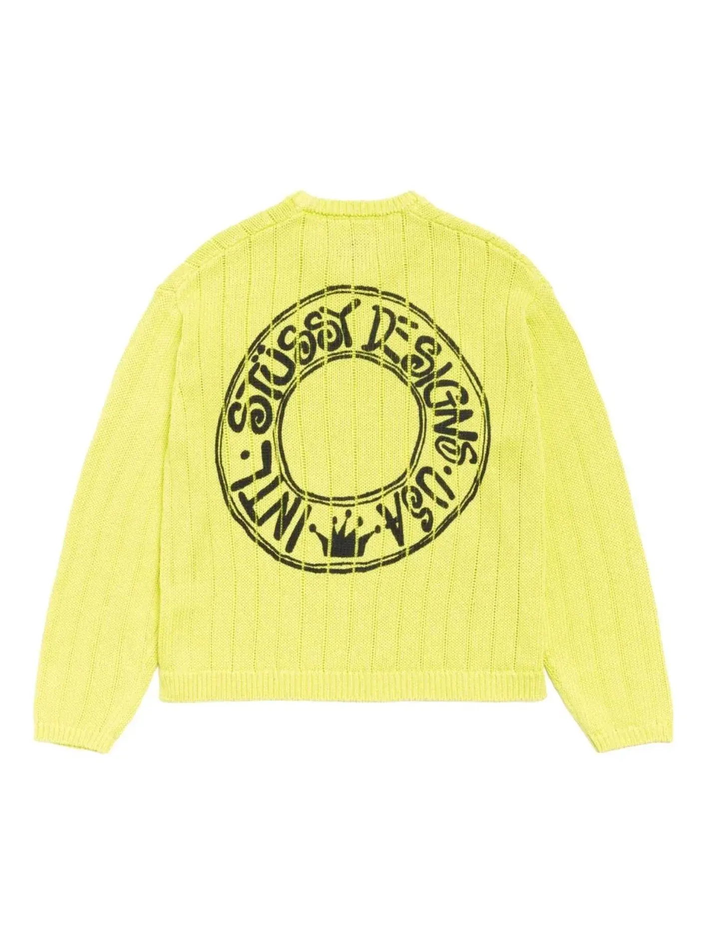 Мужской свитер с принтом Buana Logo Stussy — изображение 1 из 2, желтый