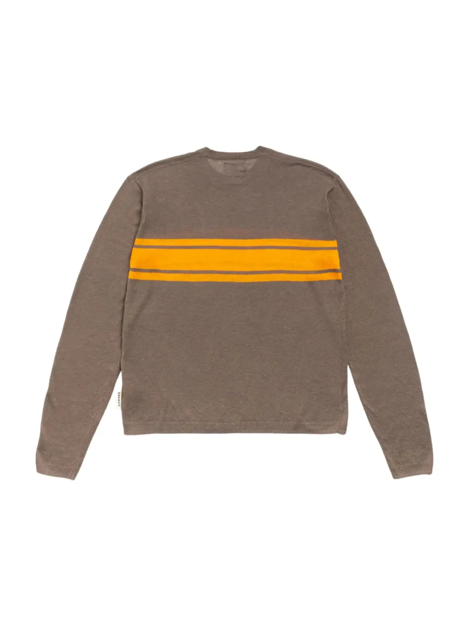 Мужской свитер с полосками Lightweight Striped Stussy — изображение 2 из 2, коричневый