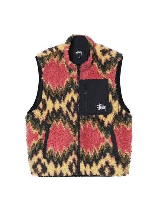 Жилет Stussy Fillmore Sherpa Vest 'Mustard' — изображение 1 из 3, мульти