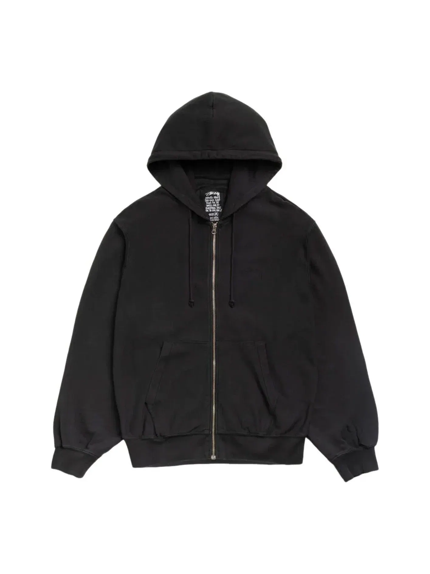 Мужское худи с молнией Lightweight Terry Zip Hoodie Stussy — изображение 1 из 2, черный