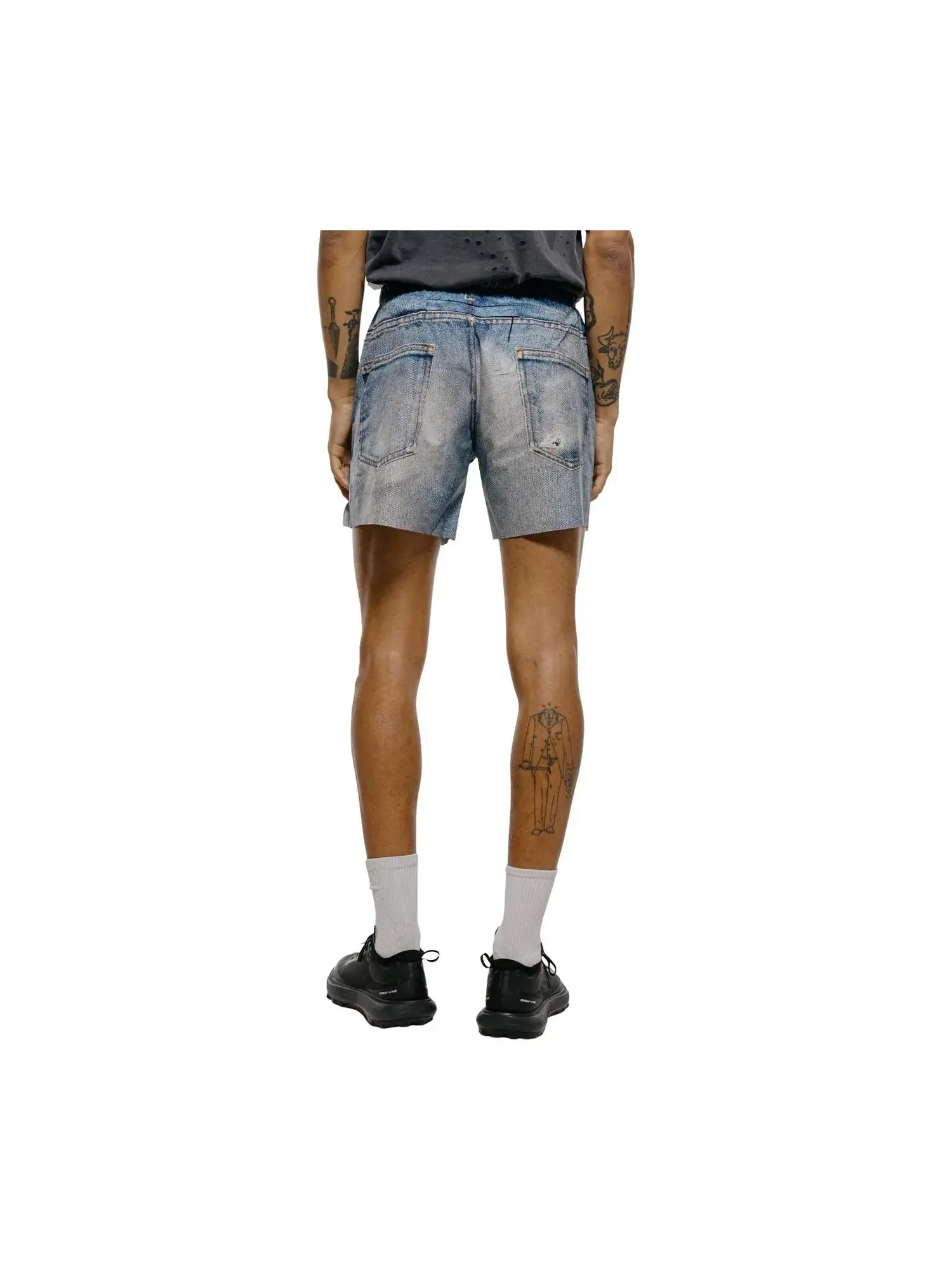 Мужские шорты с принтом Satisfy PeaceShell 5 Unlined Shorts Digital Denim — изображение 4 из 4, синий