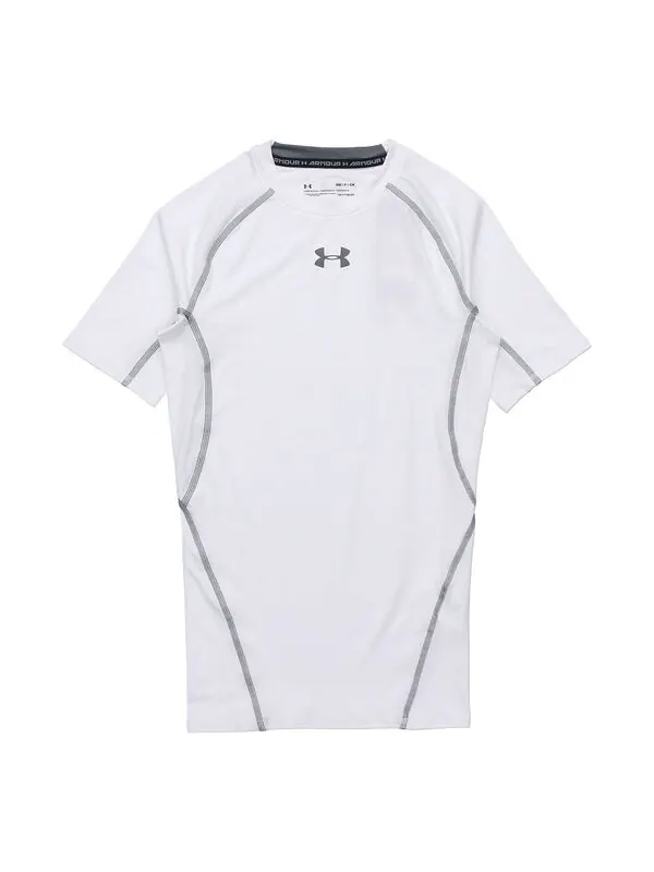 Футболка men's training sports tight short sleeve tops white Under Armour — изображение 1 из 4, белый